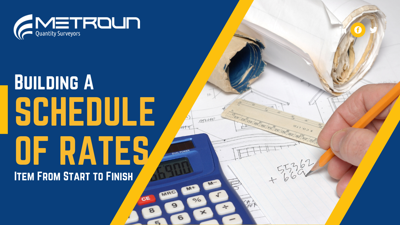 How to Create a Schedule of Rates Item from Scratch